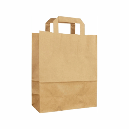 Kraft Brown Paper Bag Flat Handle, 24x28x10 (Small)